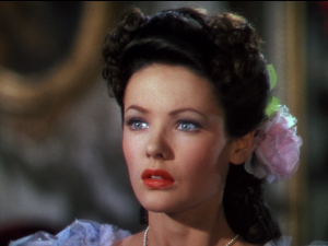 "How can I marry you? I'm not even engaged to you!" Gene Tierney as Martha Strable.