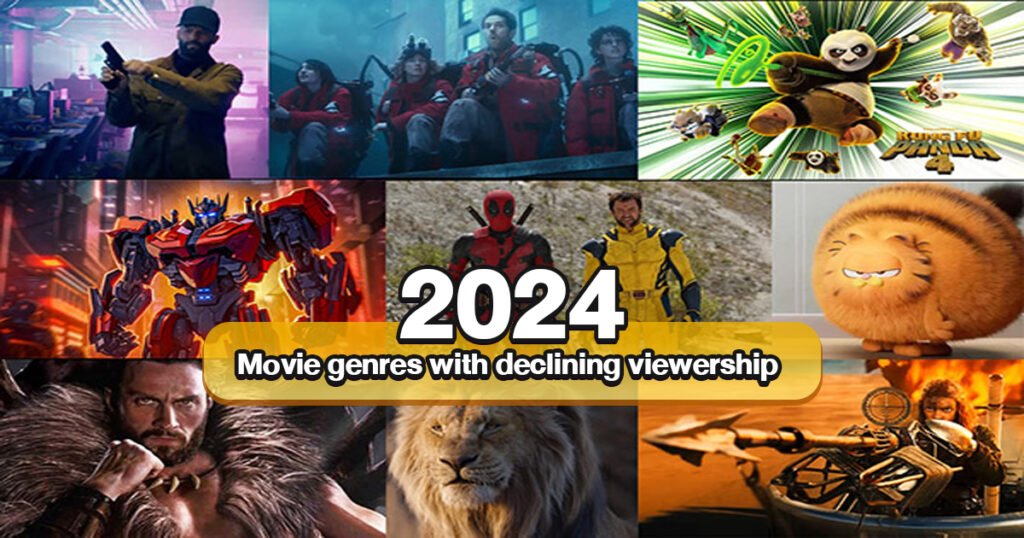 Movie genres with declining viewership in 2024